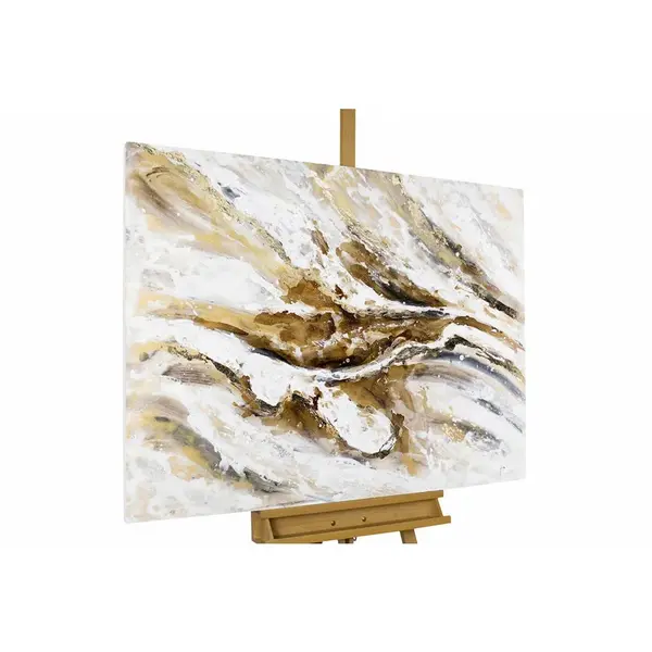 KUNSTLOFT RUČNĚ MALOVANÝ AKRYLOVÝ OBRAZ BÍLÝ/HNĚDÝ, 100/75 CM