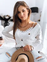 Dámský svetr na knoflíky NISTEL Barva Ecru DSTREET