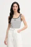 Calvin Klein Jeans  top dámský bavlněný s elastanem