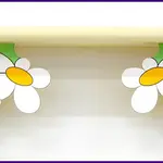 Detská polička motýľ spodná 90 cm
