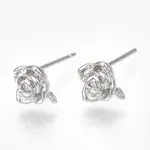 Brass Cubic Zirconia Stud Earring Findings