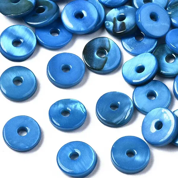 Spray Painted Natural Freshwater Shell Beads