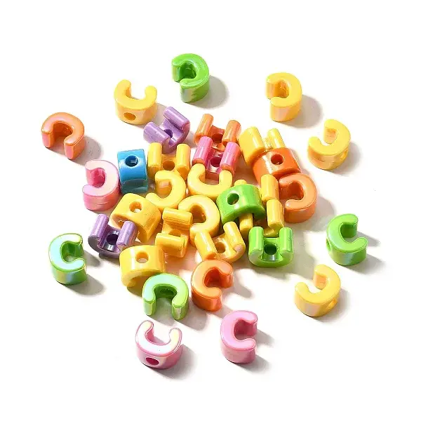 UV Plating Opaque Acrylic European Beads