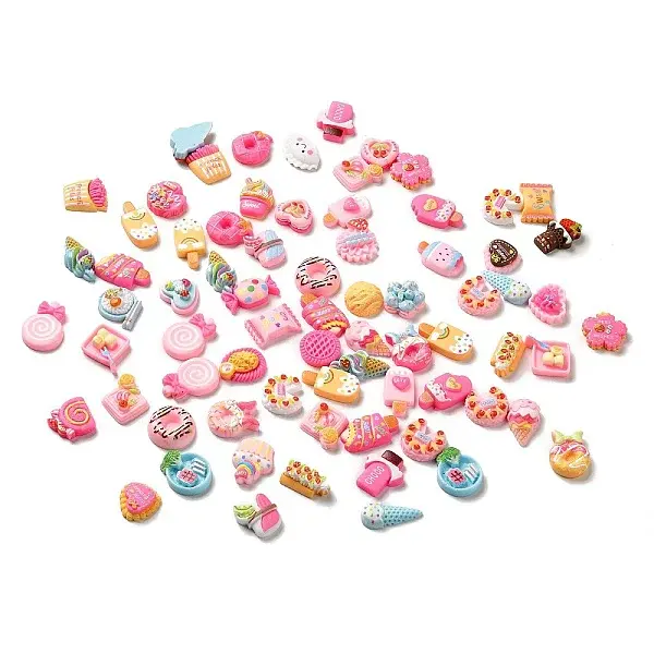 Cartoon Snack Opaque Resin Cabochons