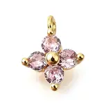 Brass Micro Pave Cubic Zirconia Pendants