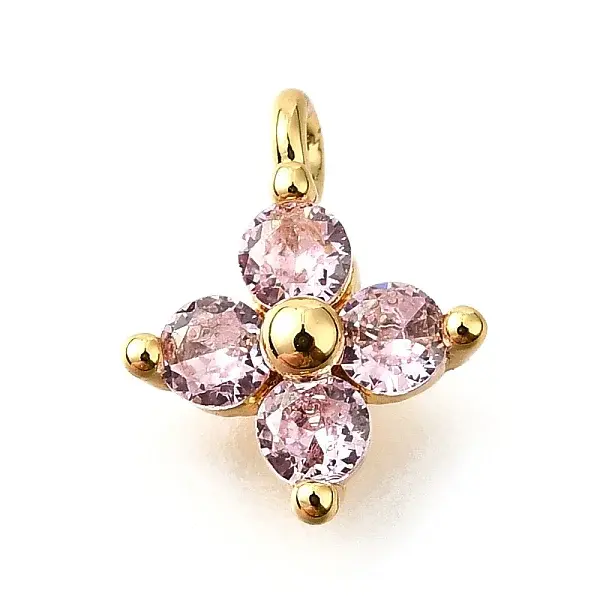 Brass Micro Pave Cubic Zirconia Pendants