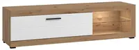 Tv stolek s osvětlením ronja - dub/bílá
