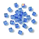 100Pcs Transparent Electroplate Glass Beads