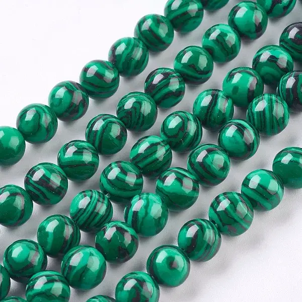 Synthetic Malachite Beads Strands