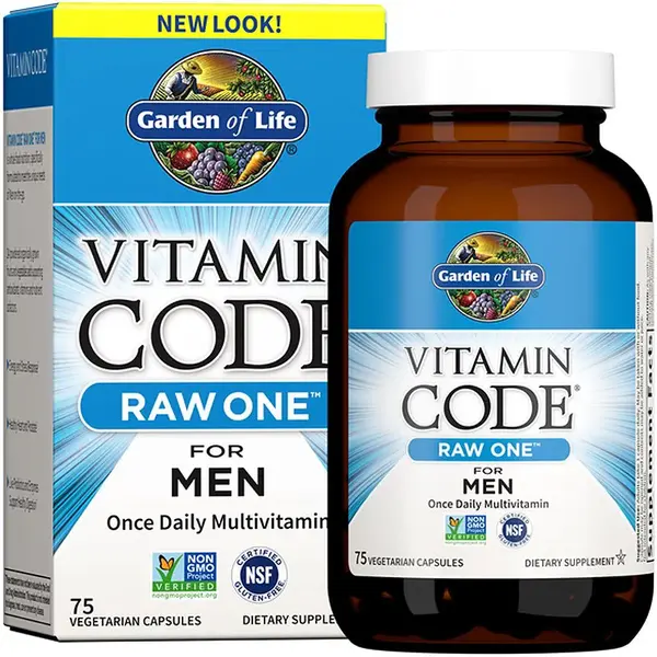 Garden of Life RAW Vitamin Code One for Men kapsuly s multivitamínovým komplexom pre mužov 75 cps