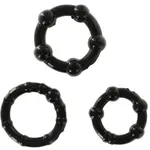 You2Toys Doc Johnson krúžok na penis Black 3 ks