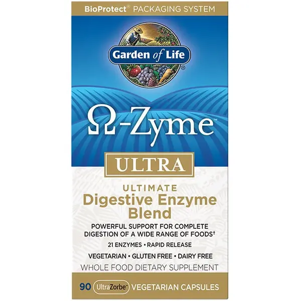 Garden of Life Ω-Zyme ULTRA kapsuly na podporu trávenia 90 cps