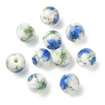 Handmade Printed Porcelain Round Beads