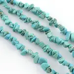 Chips Dyed Synthetical Turquoise Beads Strands