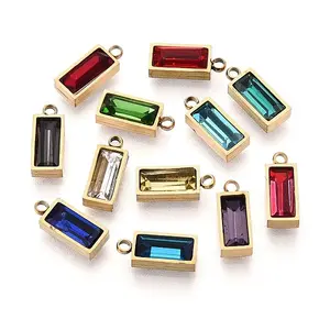 304 Stainless Steel Glass Charms