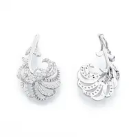 Brass Micro Pave Clear Cubic Zirconia Pendant