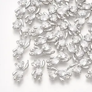 Brass Cubic Zirconia Charms