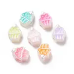 UV Plating Rainbow Iridescent Acrylic European Beads