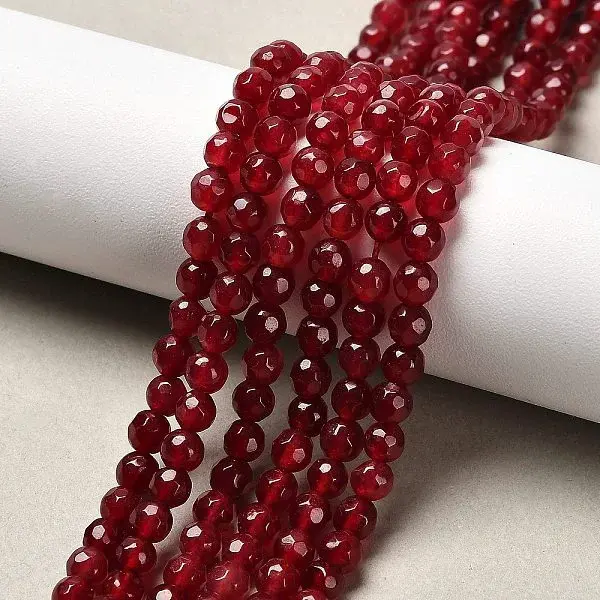 Natural White Jade Bead Strands