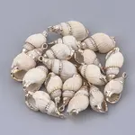 Electroplate Spiral Shell Pendants