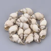 Electroplate Spiral Shell Pendants