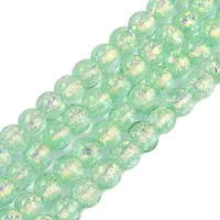 Handmade Foil Lampwork Beads Strands