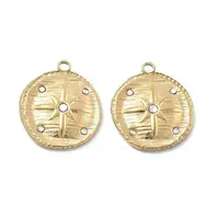 304 Stainless Steel Rhinestone Pendants