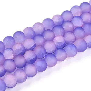 Crackle Glass Beads Strands