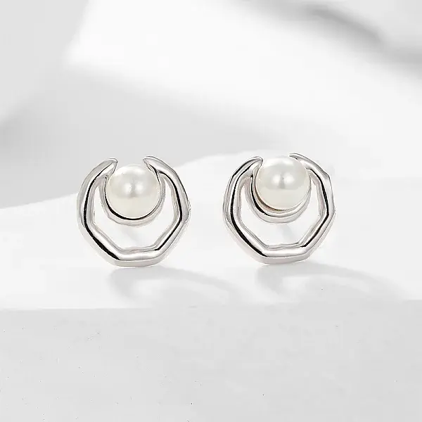 Simple and Elegant 925 Silver Stud Earrings for Women