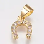 Brass Micro Pave Cubic Zirconia Charms