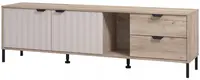 Tv stolek bez osvětlení xaden - dub šedý/béžová
