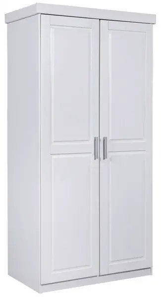 Dvoudveřová šatní skříň z masivu guliver - bílá