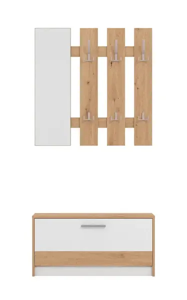 Předsíňová stěna lanzarote - dub artisan/bílá