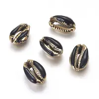 Electroplated Cowrie Shell Beads