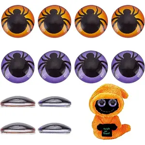 72Pcs 2 Colors Eye Printed Glass Cabochons