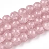 Baking Painted Crackle Glass Bead Strands