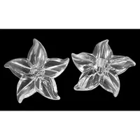 1-Hole Transparent Acrylic Flower Sewing Shank Buttons