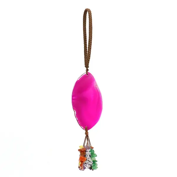 Natural Agate Slice Pendant Decorations