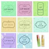 80Pcs 8 Style Lip Balm DIY Label Sticker
