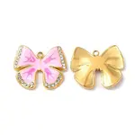 Real 18K Gold Plated 304 Stainless Steel Rhinestone Pendants