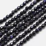 Synthetic Blue Goldstone Beads Strands