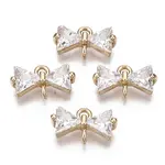 Brass Micro Pave Cubic Zirconia Links Connectors