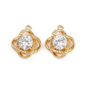 Brass Pave Cubic Zirconia Pendants