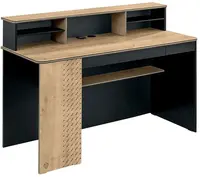 Velký psací stůl s nástavcem sirius - dub černý/dub zlatý