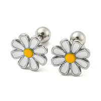 304 Stainless Steel with Enamel Stud Earrings