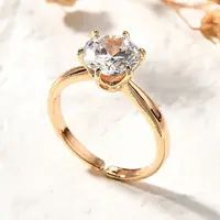 Brass Micro Pave Clear Cubic Zirconia Cuff Rings for Women