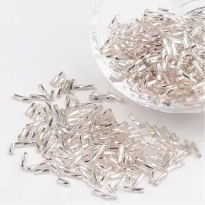 Glass Twist Bugles Seed Beads