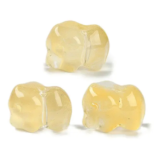 Spray Painted Glass Beads