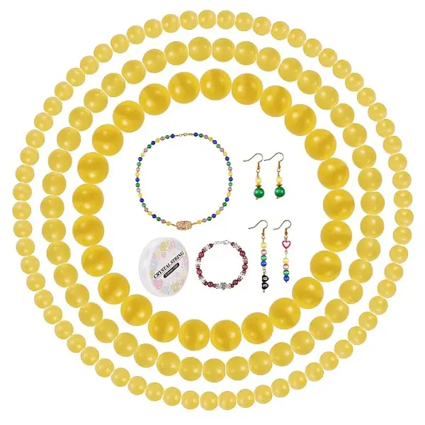 DIY Round Cat Eye Beads Bracelet Making Kit