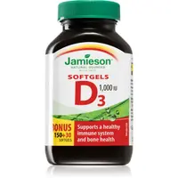 Jamieson Vitamin D3 1000 IU měkké tobolky pro normální funkci imunitního systému, stav kostí, zubů a činnost svalů 180 ks